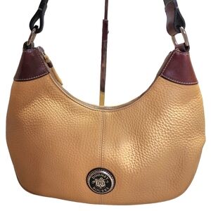 Dooney & Bourke Vintage Hobo Crescent Mustard Shoulder Handbag